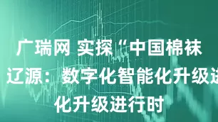 广瑞网 实探“中国棉袜之都”辽源：数字化智能化升级进行时